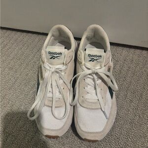 Reebok Classic White and Beige Sneakers